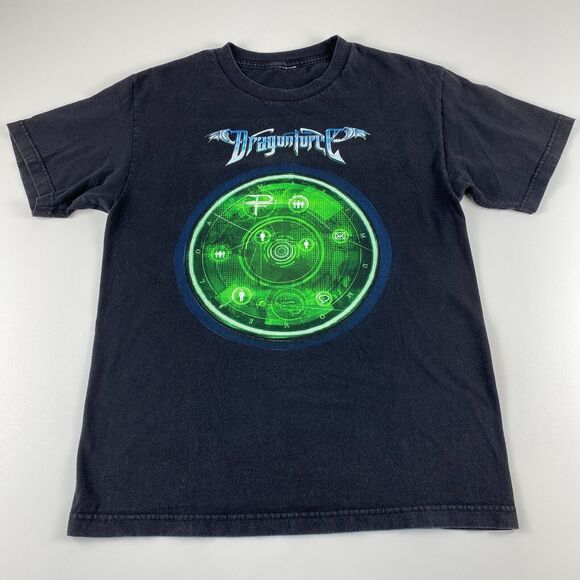 VTG 2000s Dragonforce Maximum Overload Black T-shirt Adult Medium Y2K Unisex - Picture 1 of 10